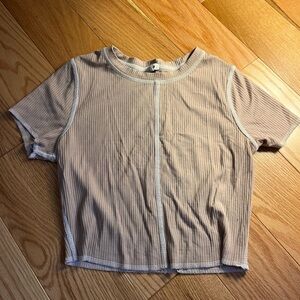 Garage Beige Crop Top